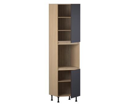 Пенал ПГ-60В, Женева (600*586*2456) Дуб Палермо/Синий матовый, 22535