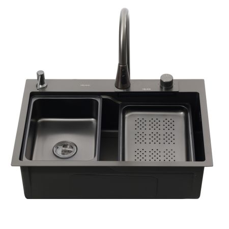 Мойка нерж врезная 680х460х220 т 3,0 ГРАФИ (460*680*220) Графит, 318888