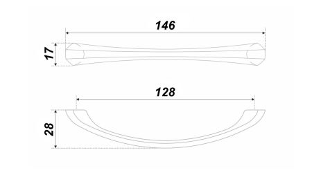 Мебельная ручка, RS505AP.1/128