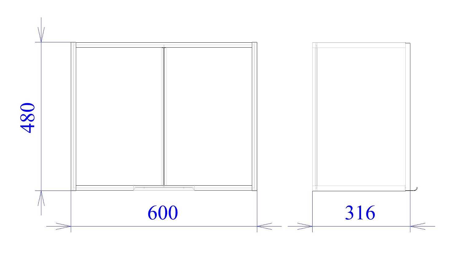 Шкаф под вытяжку ШВ-60 (480), Ватель (600*316*480) Дуб рейка шоколад, 23339