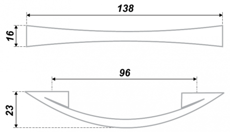 Мебельная ручка, RS805CP.4/96