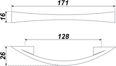 Мебельная ручка, RS005SC.4/128