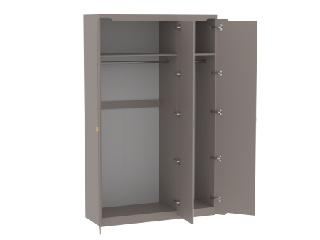 Шкаф 3-дверный, Сиде (1410*523*2304) Мокко, 12610