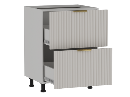 Стол с ящиками СЯ-2-60 , Монза (600*523*820) Экокожа Бежевый, 23122