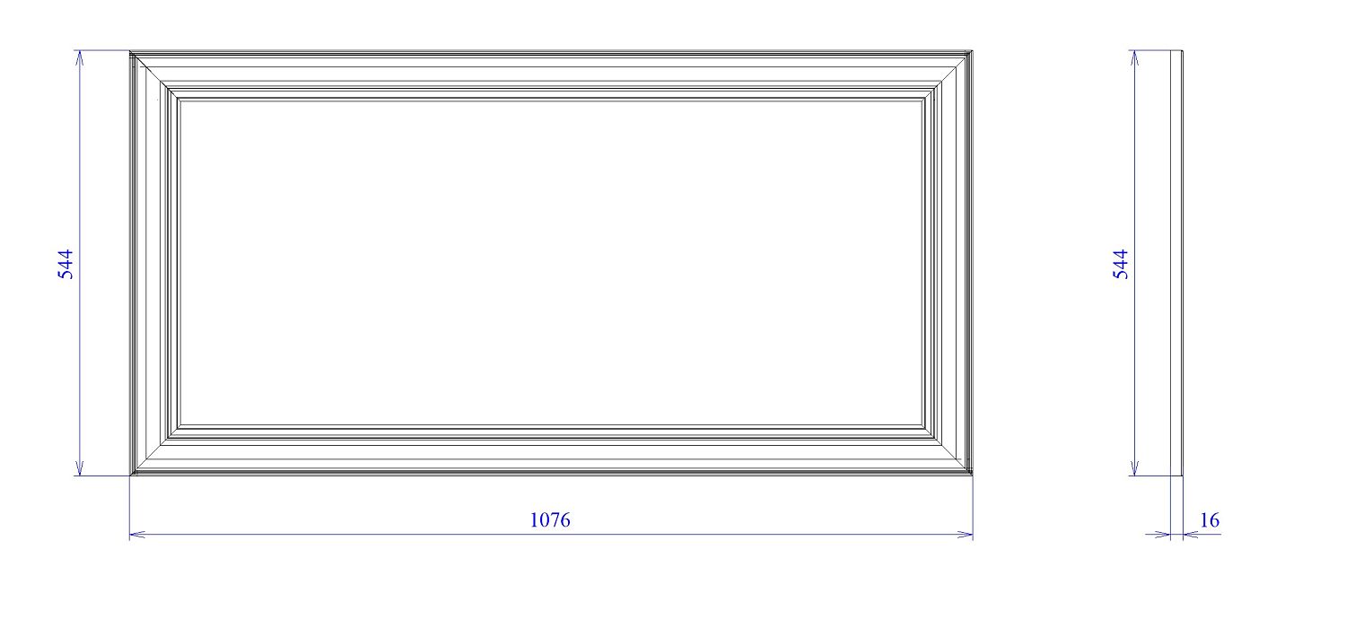 Зеркало, Клер (1076*20*544) Сосна Андерсен, 11901