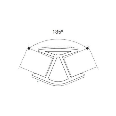Угол 135* д/цоколя 150 мм  (150 Белый, 90125