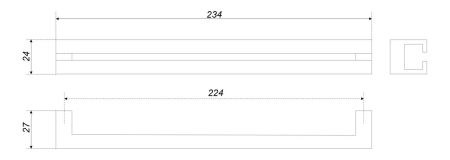 Мебельная ручка, RS273W.3/224