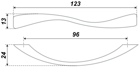 Мебельная ручка, RS032SN.3/96