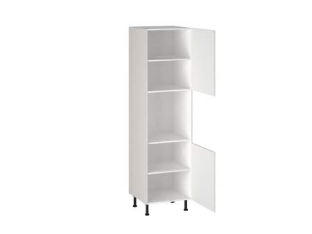 Шкаф-пенал ПГ-60 бока МДФ, Виста (600*586*2216) Экокожа Белый, 26273