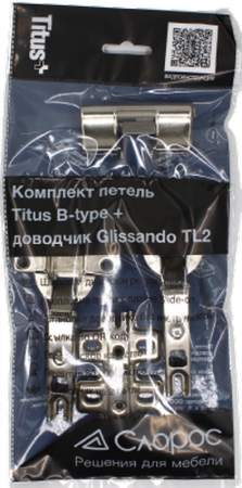 Доводчик Titus Glissandro TL2 и петли В-type (80), 951-0Х94-050-00-К2