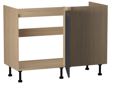 Стол под мойку угловой СМУ-120 левый, Женева (1154*534*870) Дуб Палермо/Синий матовый, 22514