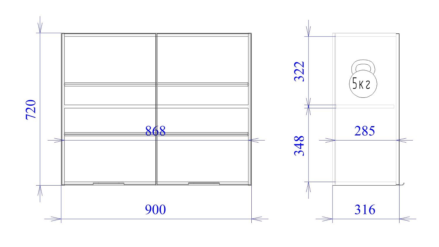 Шкаф  ШГ-90, Монза (900*316*720) Экокожа Бежевый, 23147