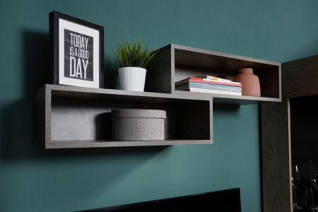 Полка-ниша Д-8, Денвер (650*270*195) Камень темный, 31311