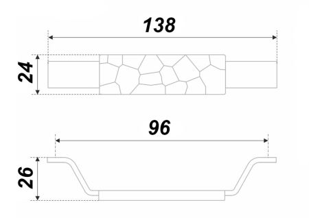 Мебельная ручка, RS322BAC.5/96