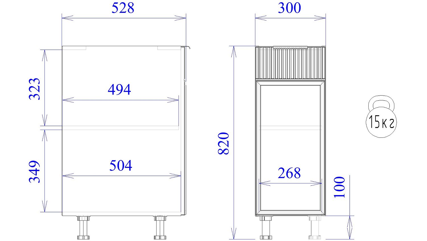 Стол С-30, Берта (300*528*820) Светлый Мокко, 22910