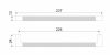 Мебельная ручка, RS286CP/OBL.4/224