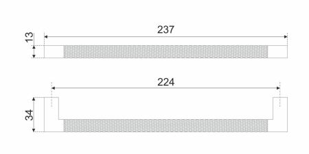 Мебельная ручка, RS286CP/OBL.4/224