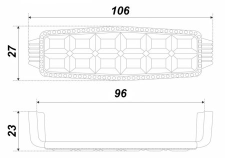 Мебельная ручка, RS122MAB.4/96/Bg