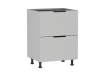 Стол с ящиками СЯ-2-60 , Ватель (600*523*820) Экокожа Белый, 23922