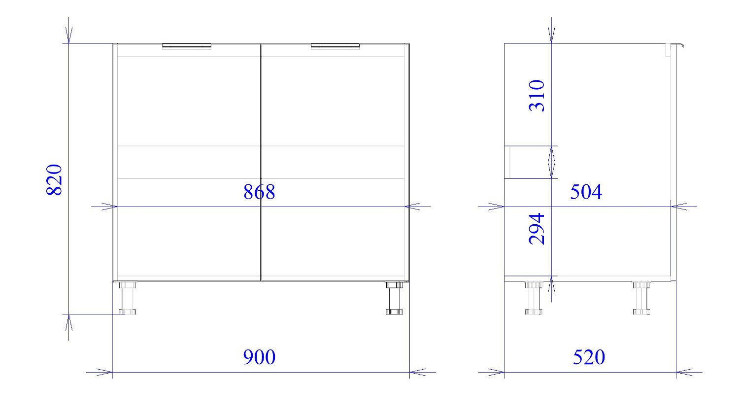Стол под мойку СМ-90, Монза (900*520*820) Экокожа Бежевый, 23112