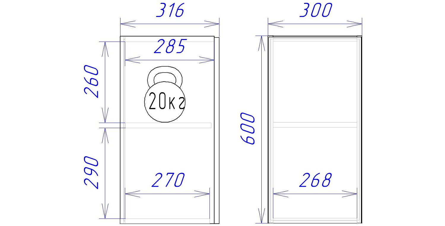 Шкаф ШГ-30к, Женева (300*316*600) Дуб Палермо, 21938