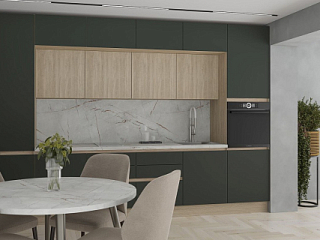 Кухня Женева Зеленый матовый