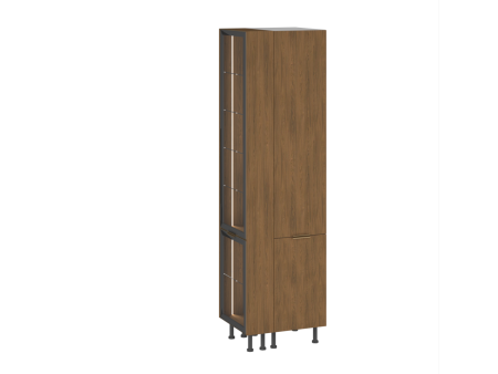 Шкаф-пенал 960 ПТ-1, Фьюжн (224*566*2456) Дуб Каселла коричневый/Золото, 27189