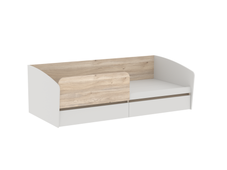 Кровать с ящиками и бортиком Аврора (2042*974*661) Дуб Мария/Кашемир