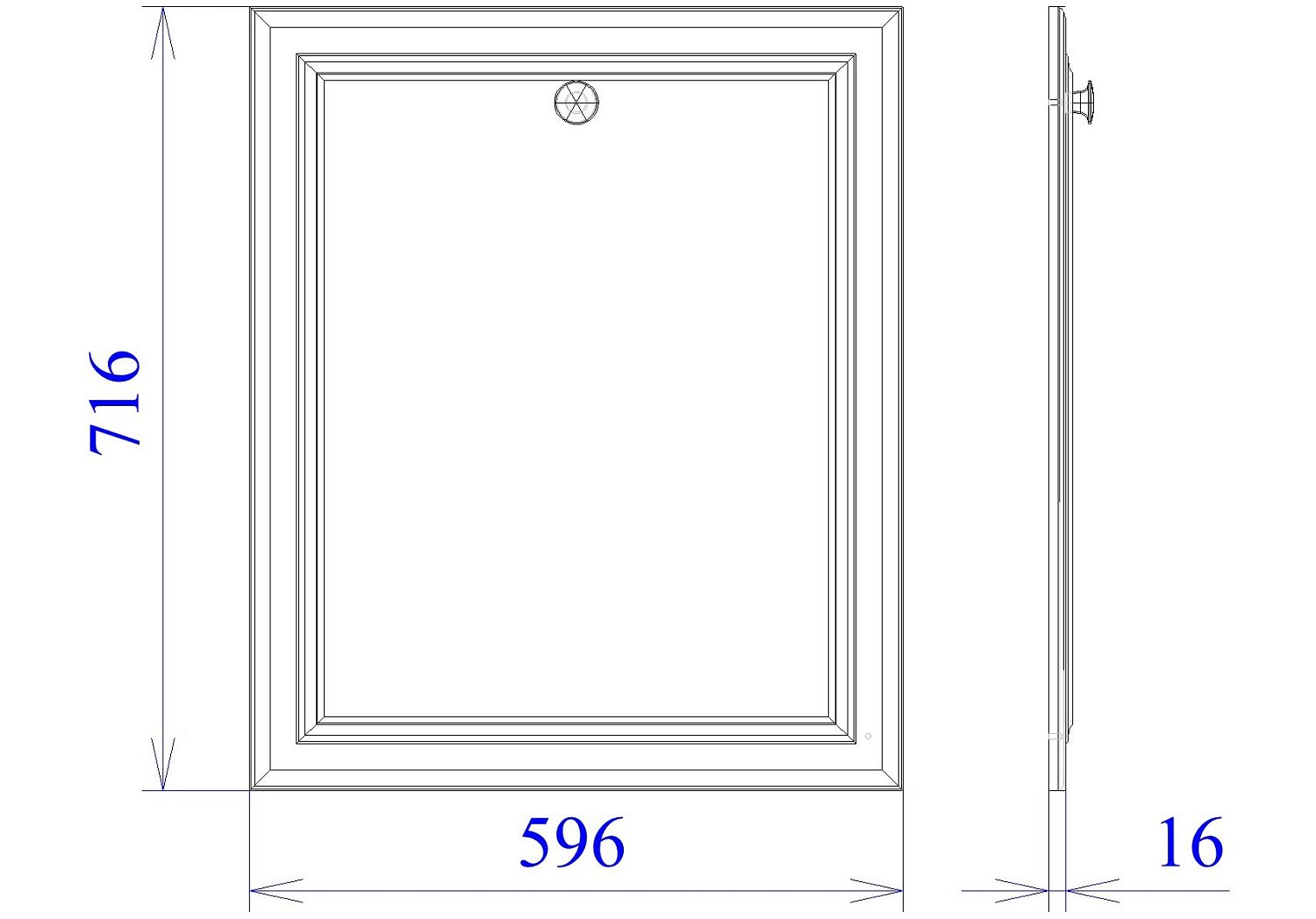 Фальш панель ФП-60, Бьянка (596*16*716) Белый, 21120