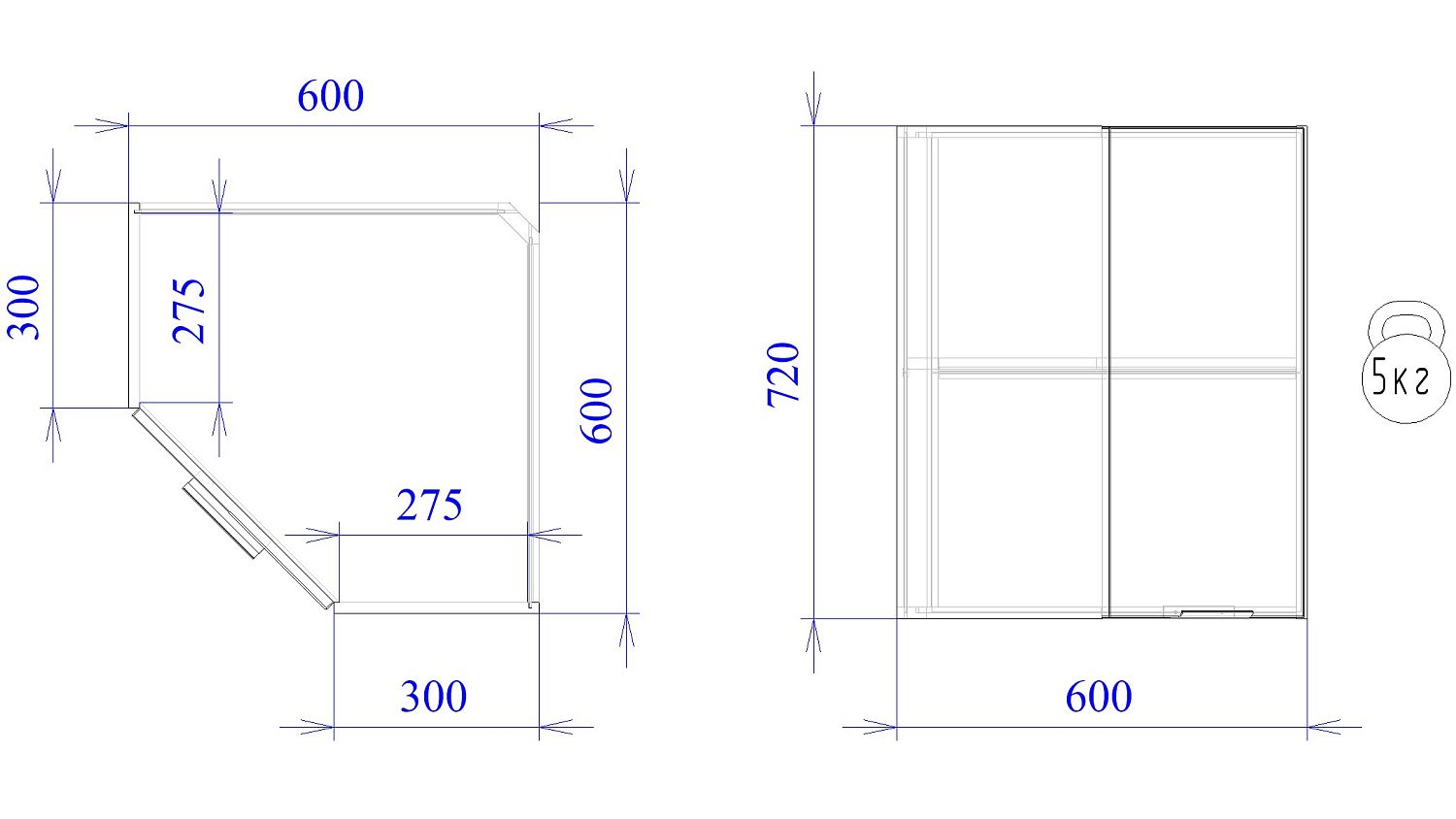 Шкаф  ШУ-60, Монза (600*600*720) Экокожа Бежевый, 23154