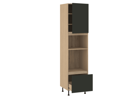 Пенал П-1В, Женева (600*586*2456) Дуб Палермо/Зеленый матовый, 219994