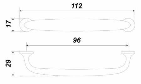 Мебельная ручка, RS463BL.4/96