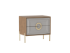 Тумба прикроватная, Палермо (624*410*548) Дуб Каселла коричневый/Экокожа Мокко, 12808