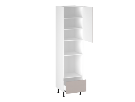 Шкаф-пенал 960 П-1, Виста (600*586*2456) Экокожа Бежевый, 26478