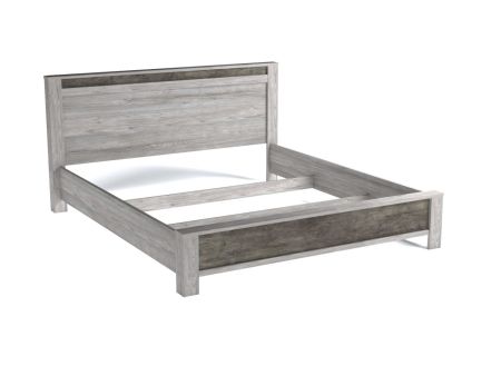 Кровать  Люкс 1800, Денвер (1964*2213*1022) Риббек серый, 11723