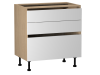 Стол с ящиками СЯ-80, Женева (800*520*870) Дуб Палермо/Белый матовый, 22420