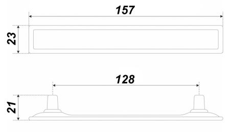 Мебельная ручка, RS123BAZ.4/128/W