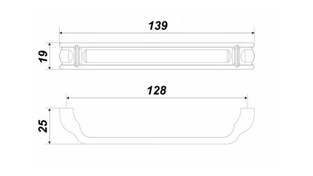Мебельная ручка, RS500MAB.1/128