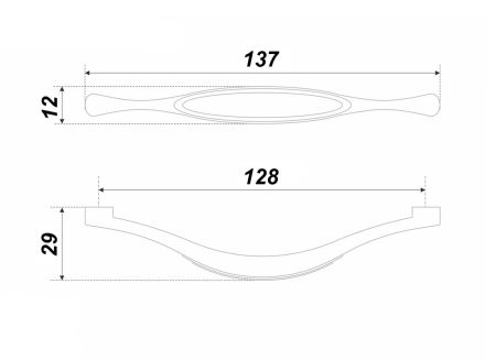 Мебельная ручка, RS125AB.3/128