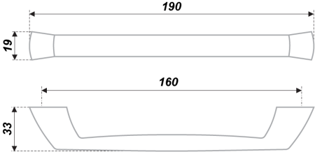 Мебельная ручка, RS188CP.4/160