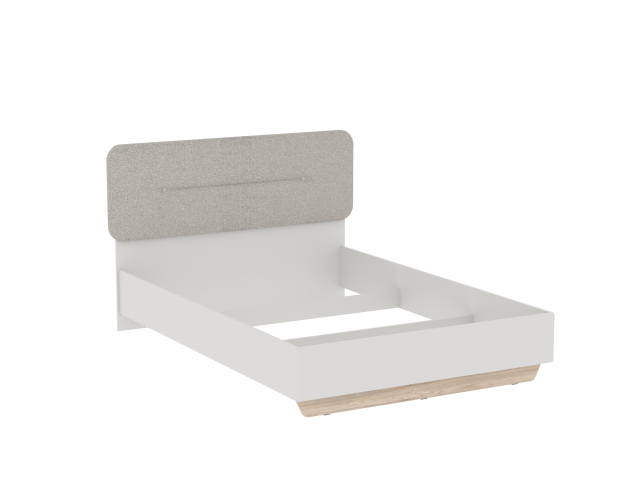 Кровать 1400 с темной мягкой вставкой NEW, Аврора Дуб Мария/Кашемир