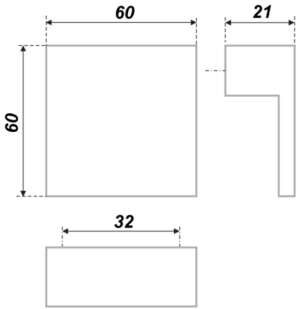 Мебельная ручка, RS078CP.5/32