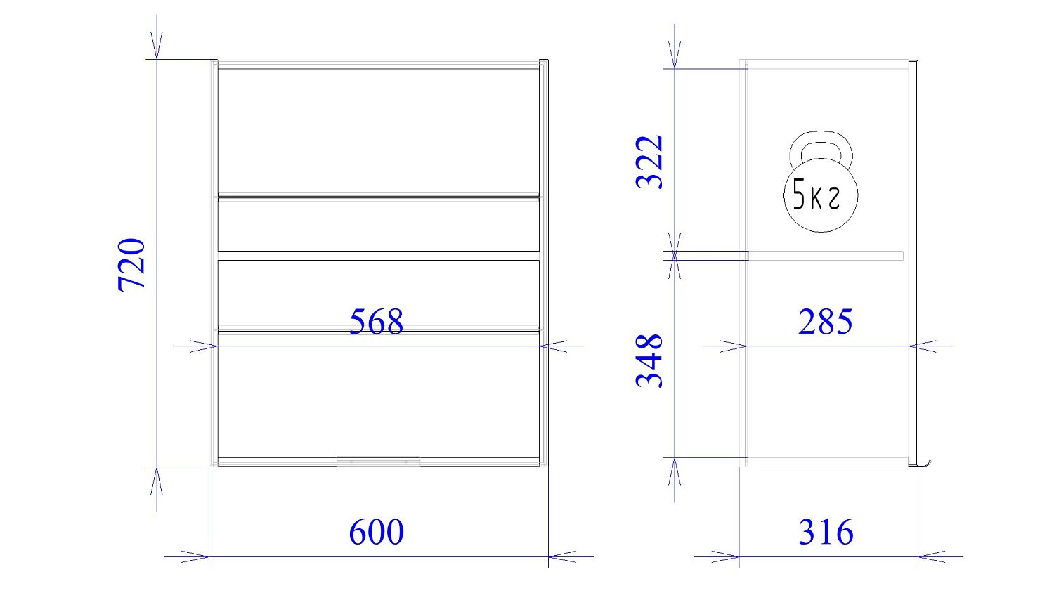 Шкаф  ШГ-60, Монза (600*316*720) Экокожа Бежевый, 23143