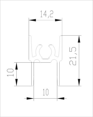 Рамка верхняя ЭКО 688, Серебро матовое, AE0688.VP540.SLMAN.CJ