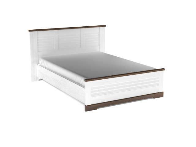 Кровать 1400 с подъемным механизмом, Кантри (1680*2095*1008) Сосна Андерсен, Орех риббек темный