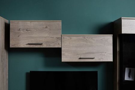 Шкаф-полка Д-9 навесная, Денвер (650*270*343) Риббек серый, 31312