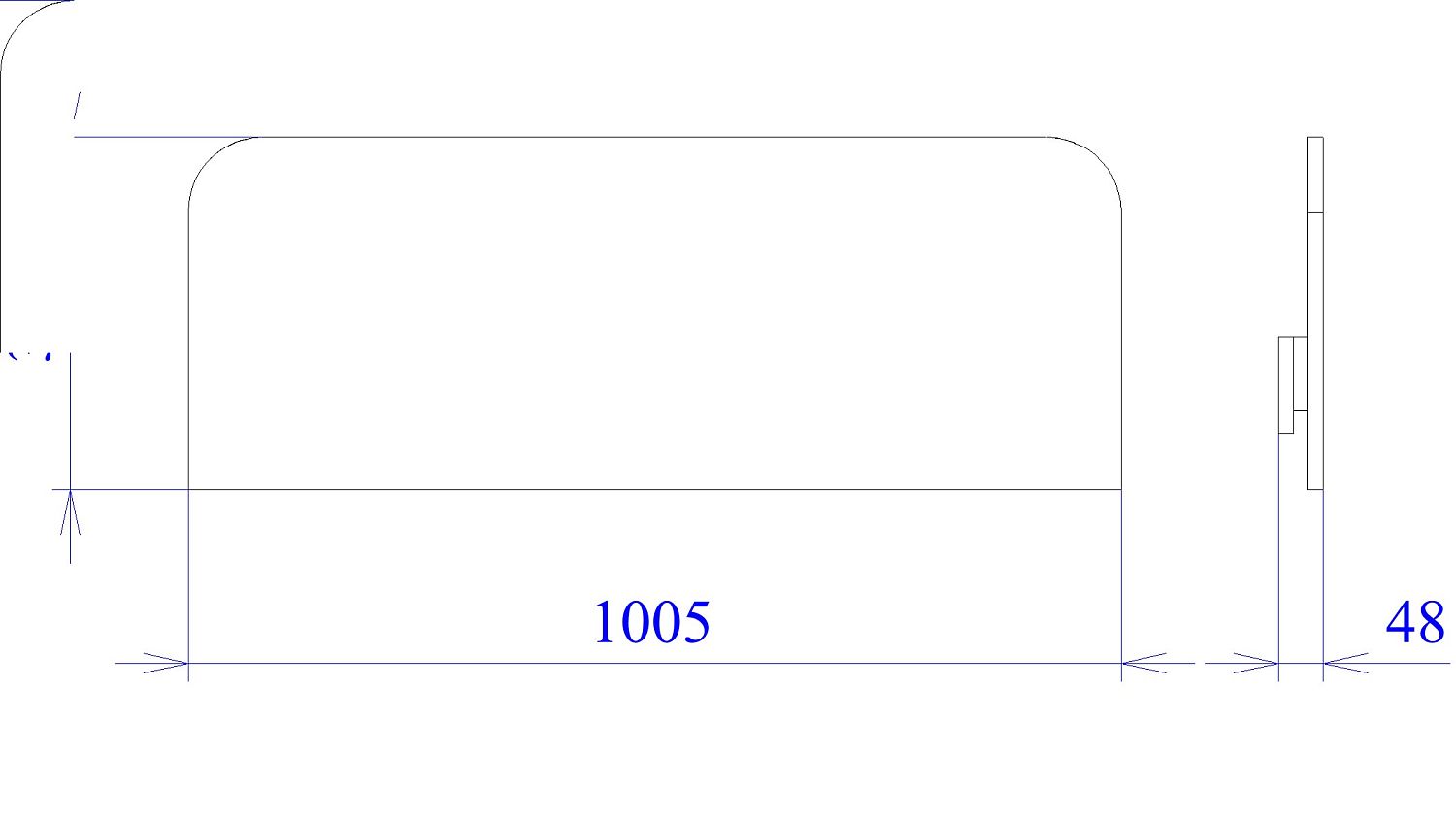 Бортик для кровати с ящиком, Аврора (1005*48*380) Дуб Мария/Кашемир, 32114