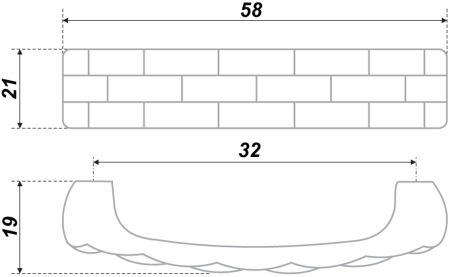 Мебельная ручка, RS403BAB.4/32
