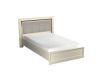 Кровать 1200 с мягкой вставкой изголовья и подъемным механизмом, Сиена (1490*2110*1100), Береза бежевая