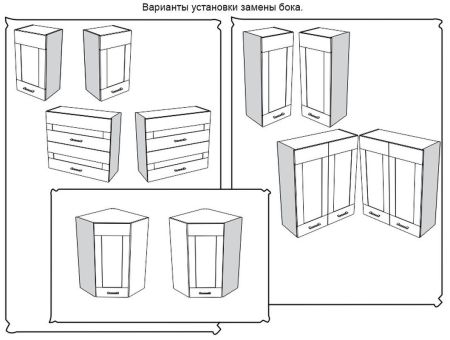 Замена бока шкафа ЗБ, Бьянка (300*16*960) Белый, 21101
